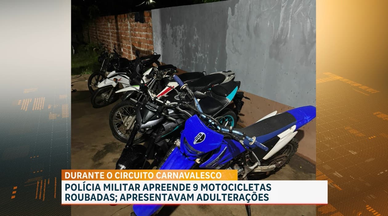 PMMA recupera nove motocicletas com indícios de roubo e clonagem durante Carnaval , em Coelho Neto