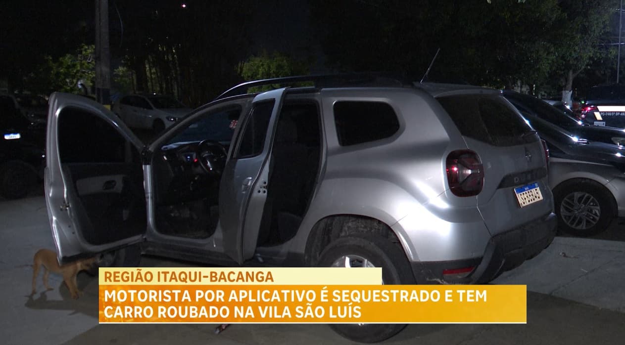 Motorista por aplicativo é sequestrado e tem carro roubado na Vila São Luís