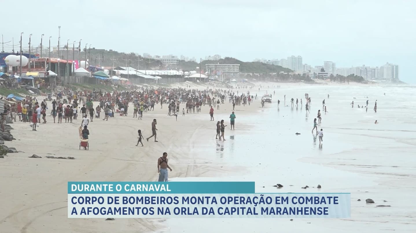 Corpo de Bombeiros reforça monitoramento para evitar afogamentos na orla de São Luís