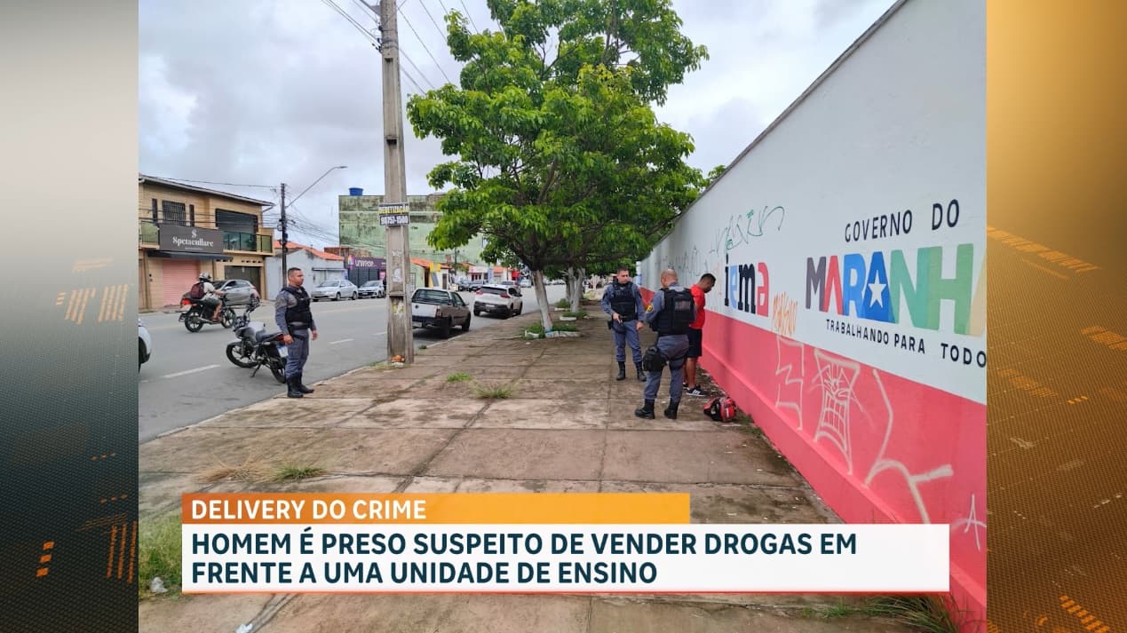 PM prende homem em flagrante por tráfico de drogas, em São Luís