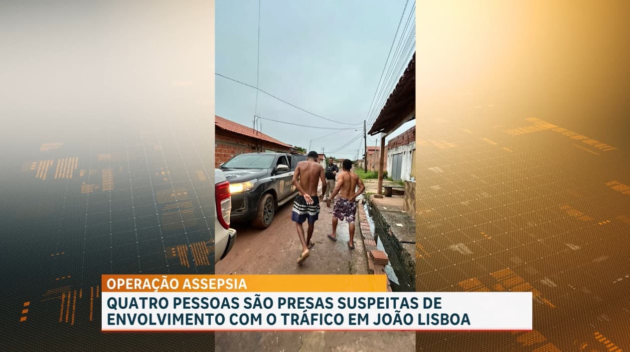 Operação Assepsia: PC-MA prende quatro pessoas suspeita de tráfico de drogas, em João Lisboa