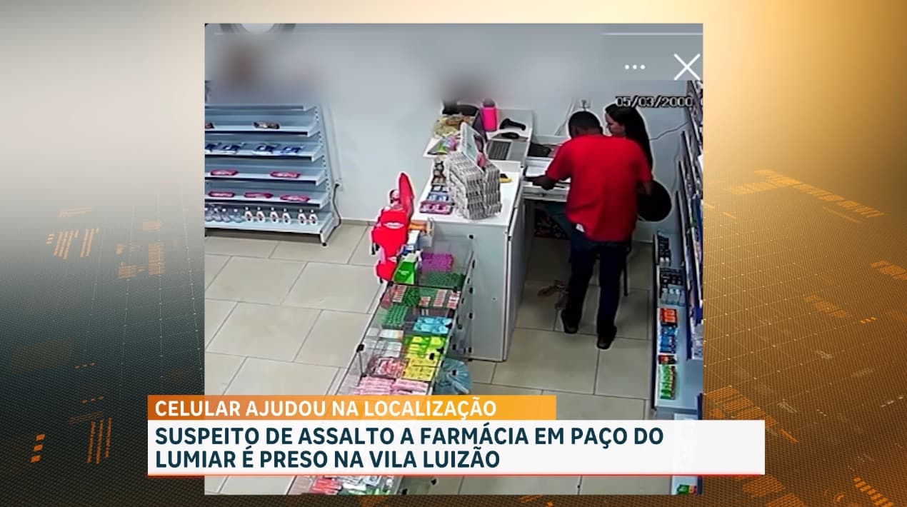 Suspeito de assalto à farmácia em Paço do Lumiar é preso na Vila Luizão