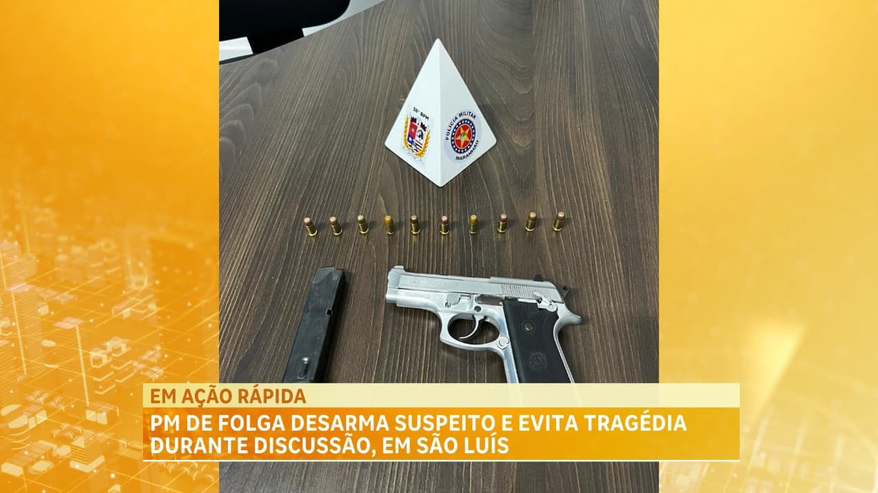 Policial de folga neutraliza suspeito durante discussão e evita tragédia; suspeito foge do local