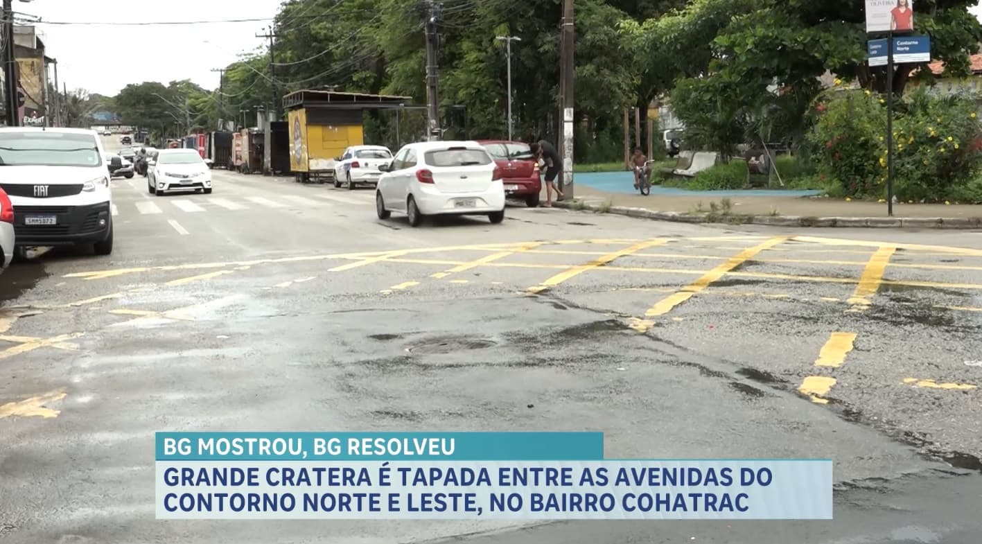 BG mostrou, BG resolveu: cratera é tapada no Cohatrac após denúncia de moradores