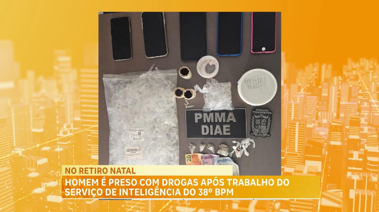 Homem é preso com drogas após trabalho do serviço de inteligência no Retiro Natal