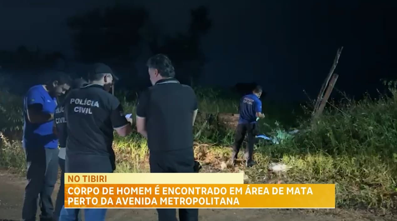 Corpo de homem é encontrado em área de mata nas proximidades do Tibiri