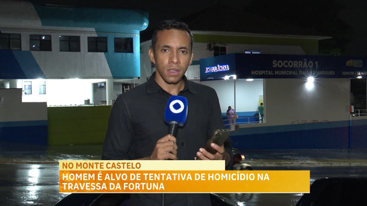 Homem é alvo de tentativa de homicídio na região do Monte Castelo