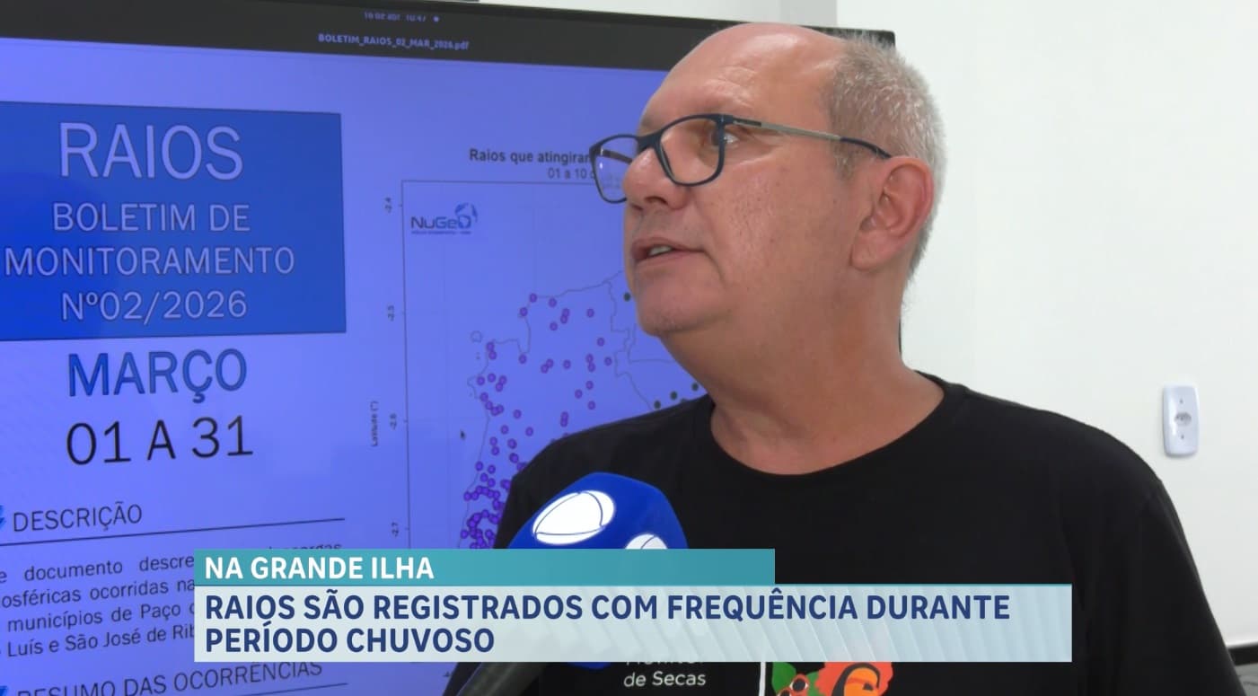 Grande Ilha registra aumento de raios durante período chuvoso e especialistas alertam para cuidados