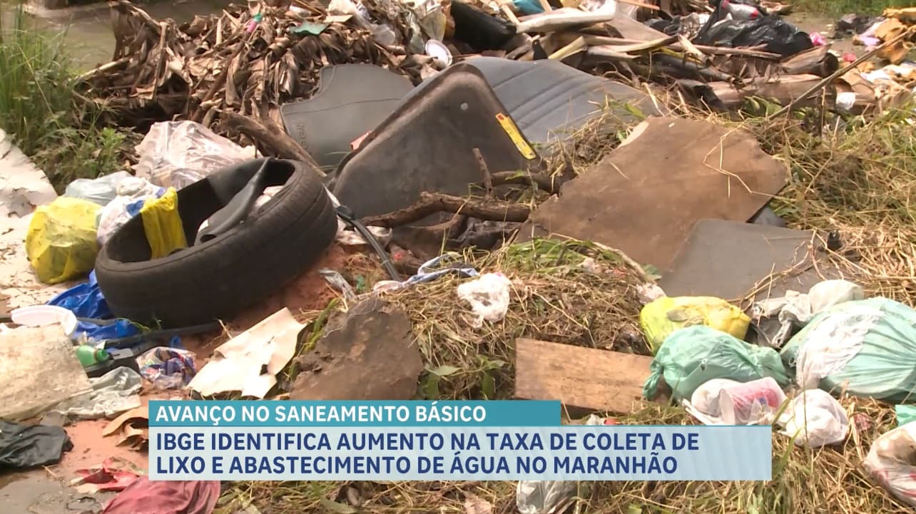 IBGE identifica aumento na taxa de coleta de lixo e abastecimento de água no Maranhão