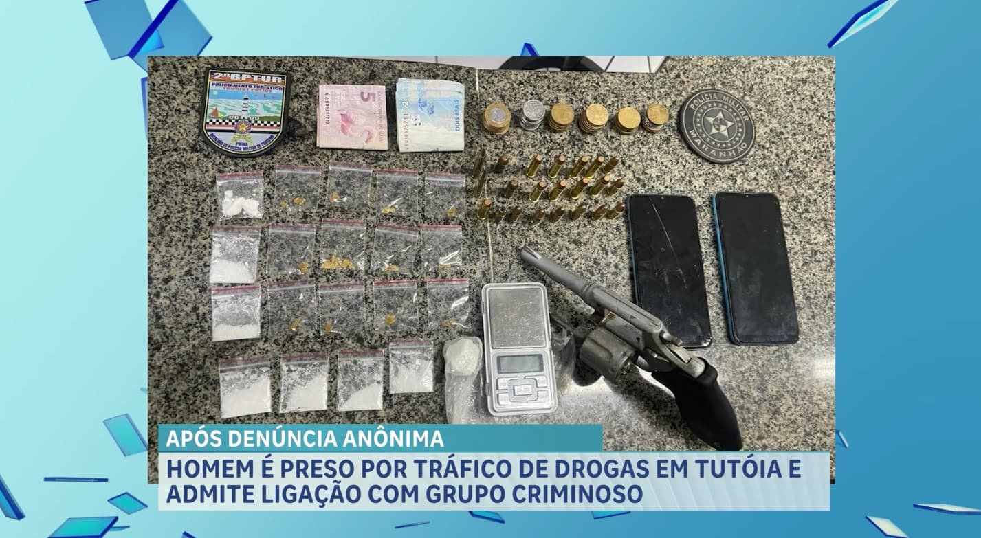 Homem é preso por suspeita de tráfico de drogas após denúncia em Tutóia