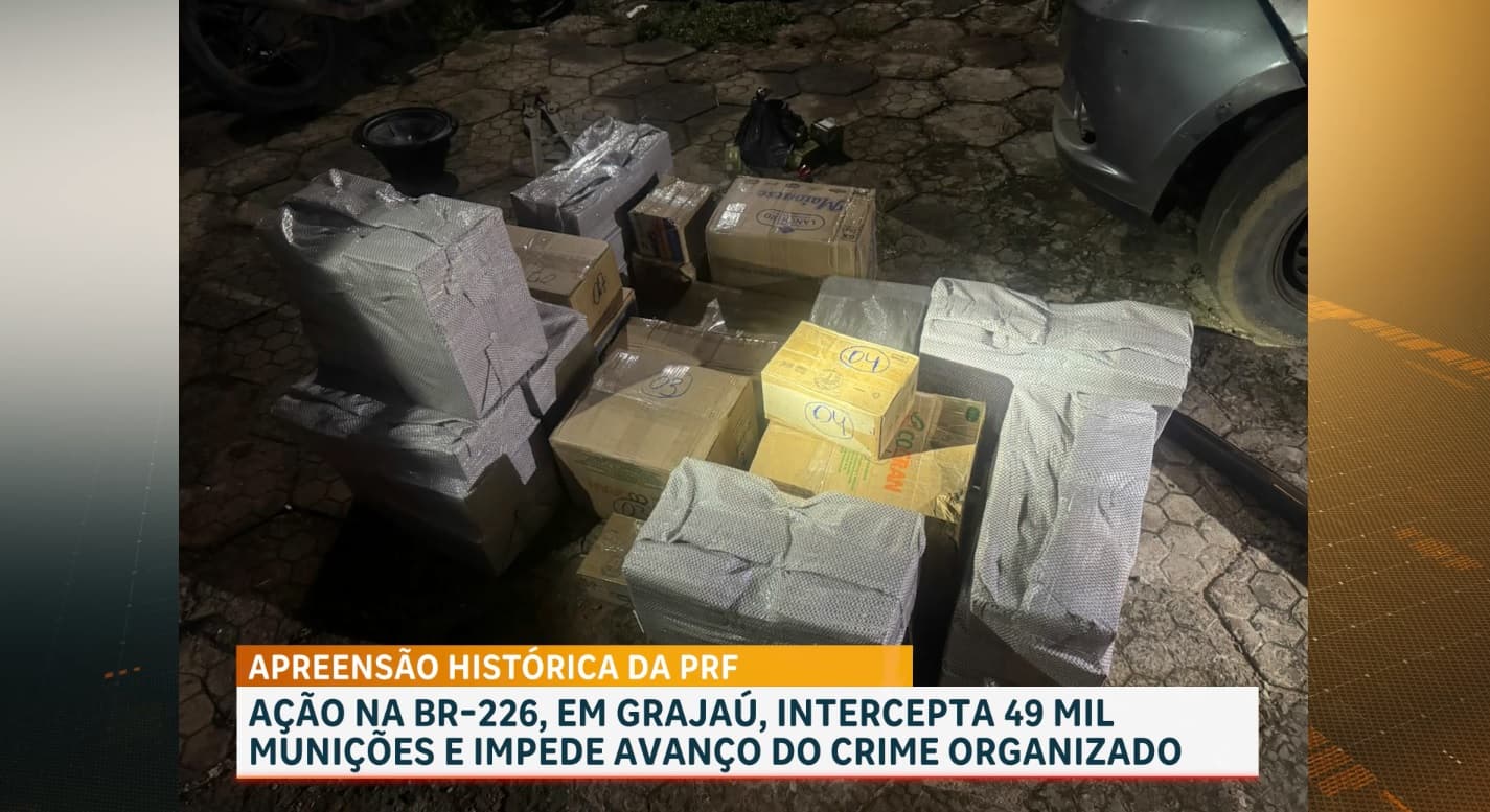 Apreensão histórica de munições reforça atuação da PRF no Maranhão
