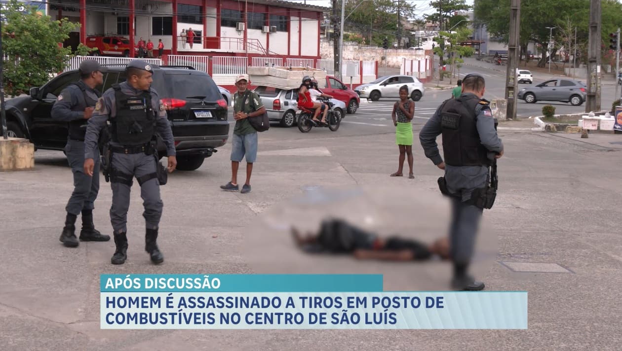 Homem é assassinado a tiros em posto de gasolina no centro de São Luís