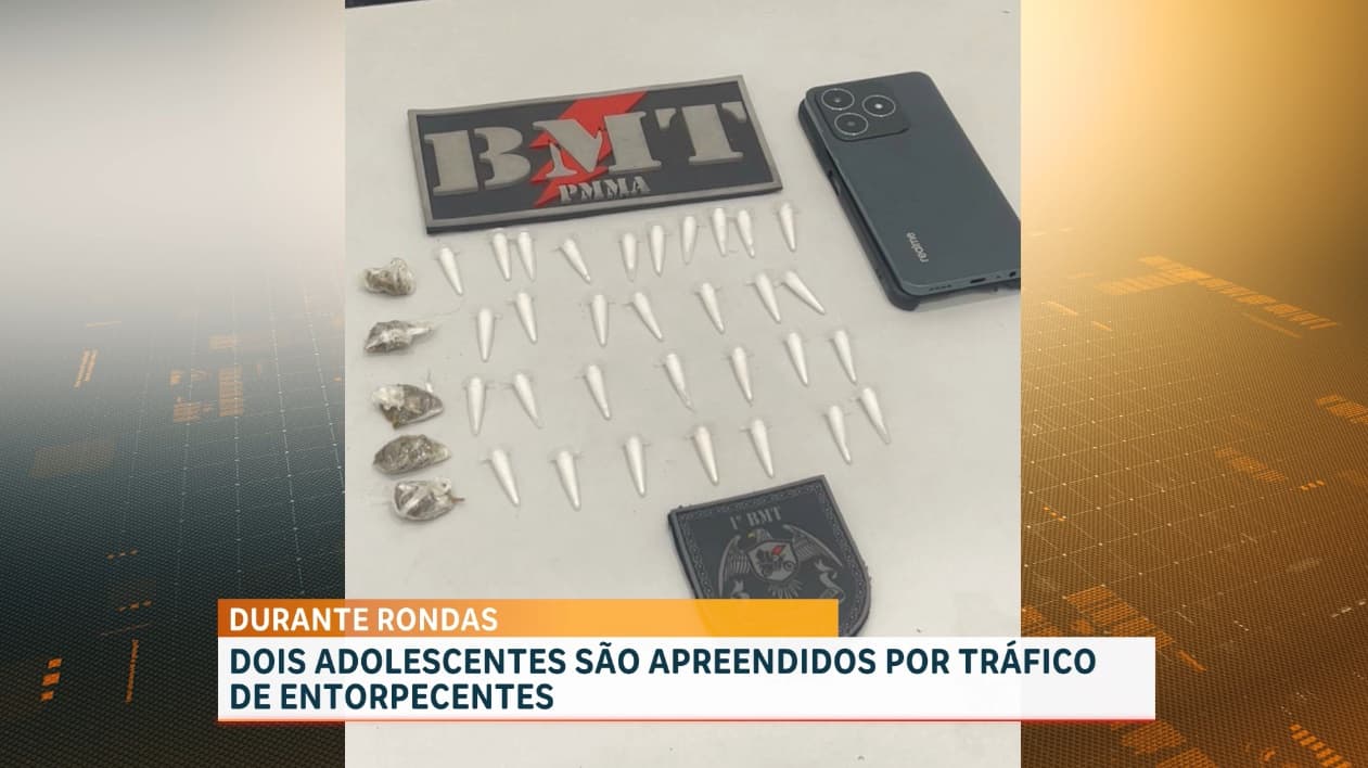 Polícia apreende dois adolescentes por tráfico de entropecentes no São Francisco, em São Luís