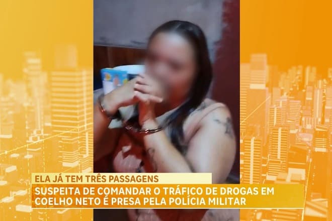 Suspeita de comandar o tráfico de drogas em Coelho Neto é presa pela Polícia Militar