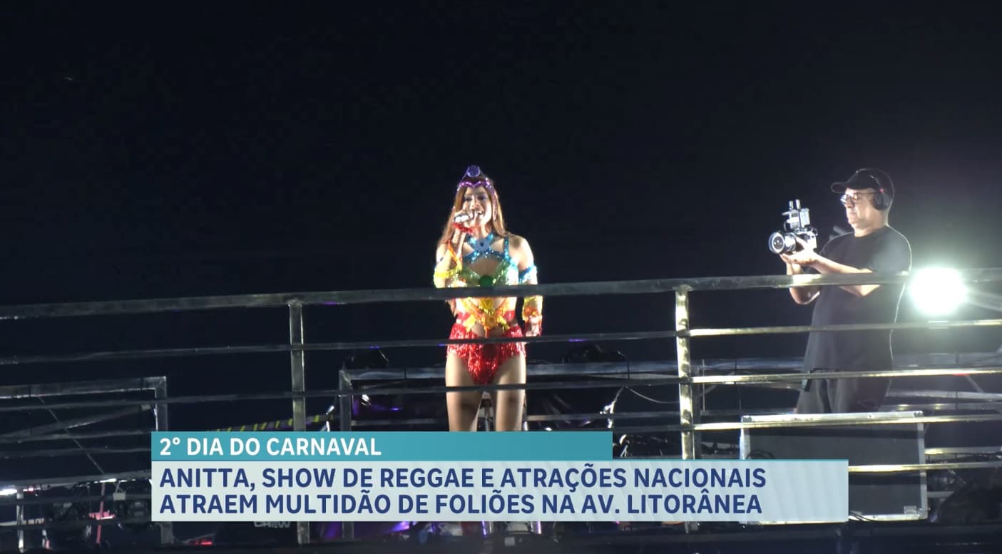 Segunda noite do Carnaval transforma a Avenida Litorânea em espetáculo de animação