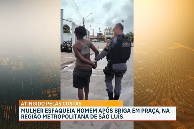 Mulher esfaqueia homem após briga em plena praça no Parque Vitória, em São Luís