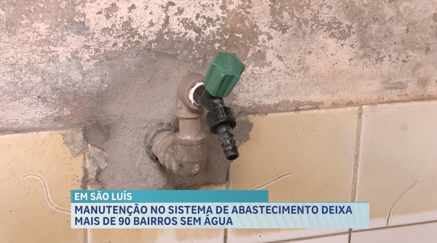 Mais de 90 bairros ficam sem água em São Luís após vazamento em adutora