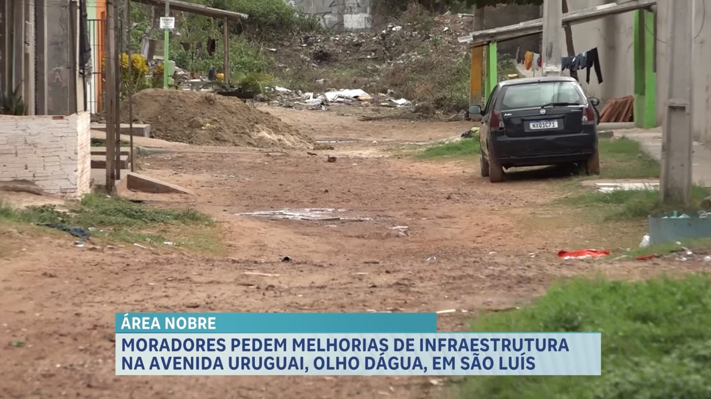 Moradores pedem reparos na infraestrutura da Avenida Uruguai, no bairro Olho DÁgua