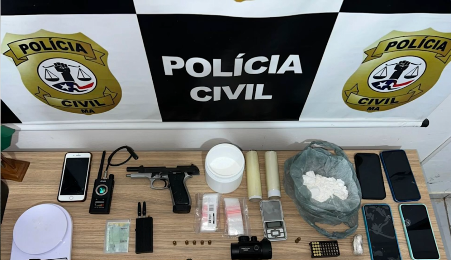 Operação em Fortuna e São Domingos resulta na apreensão de armas de fogo, drogas e materiais para comercialização de entorpecentes