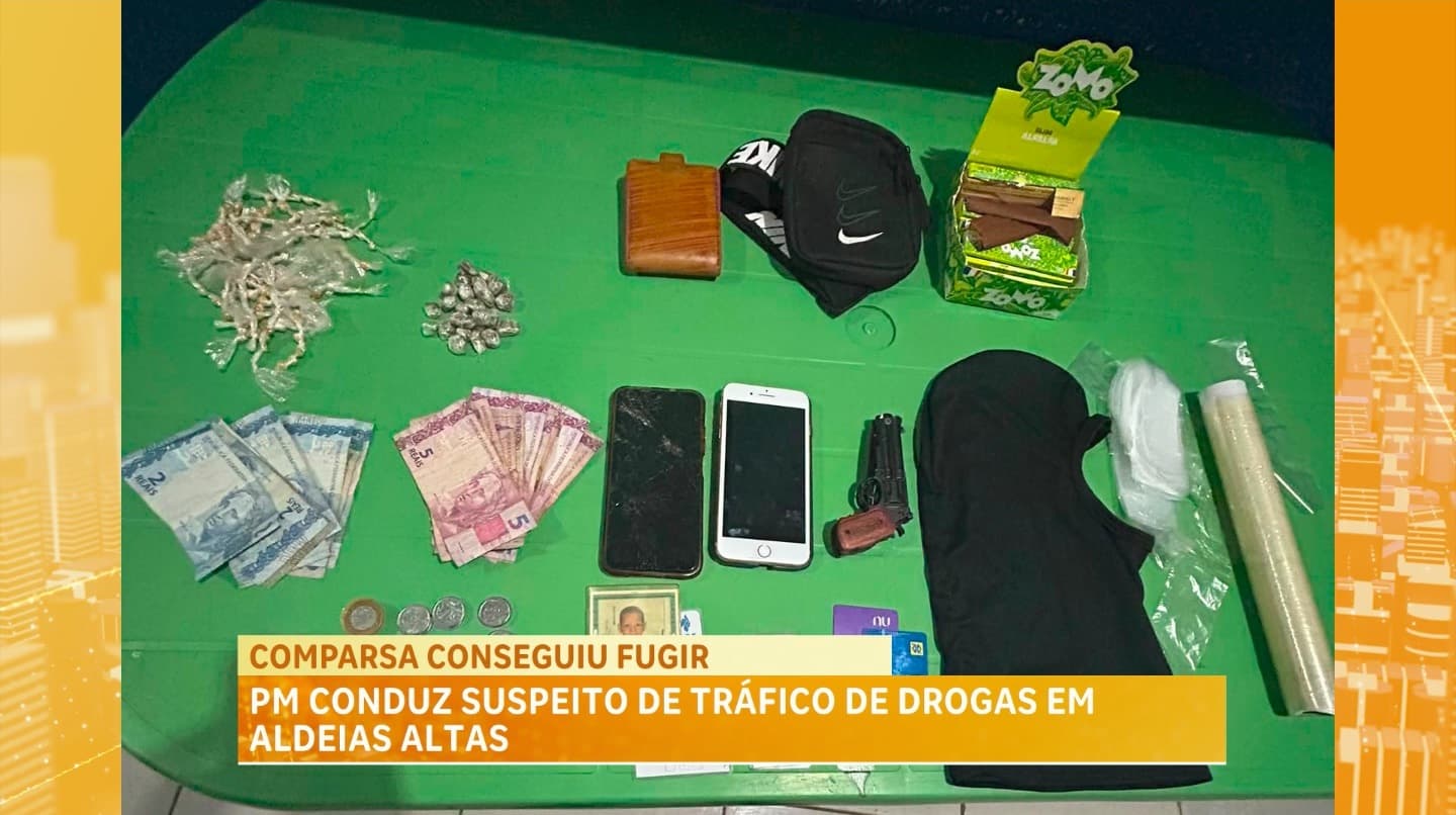 Homem é preso por suspeita de tráfico de drogas em Aldeias Altas