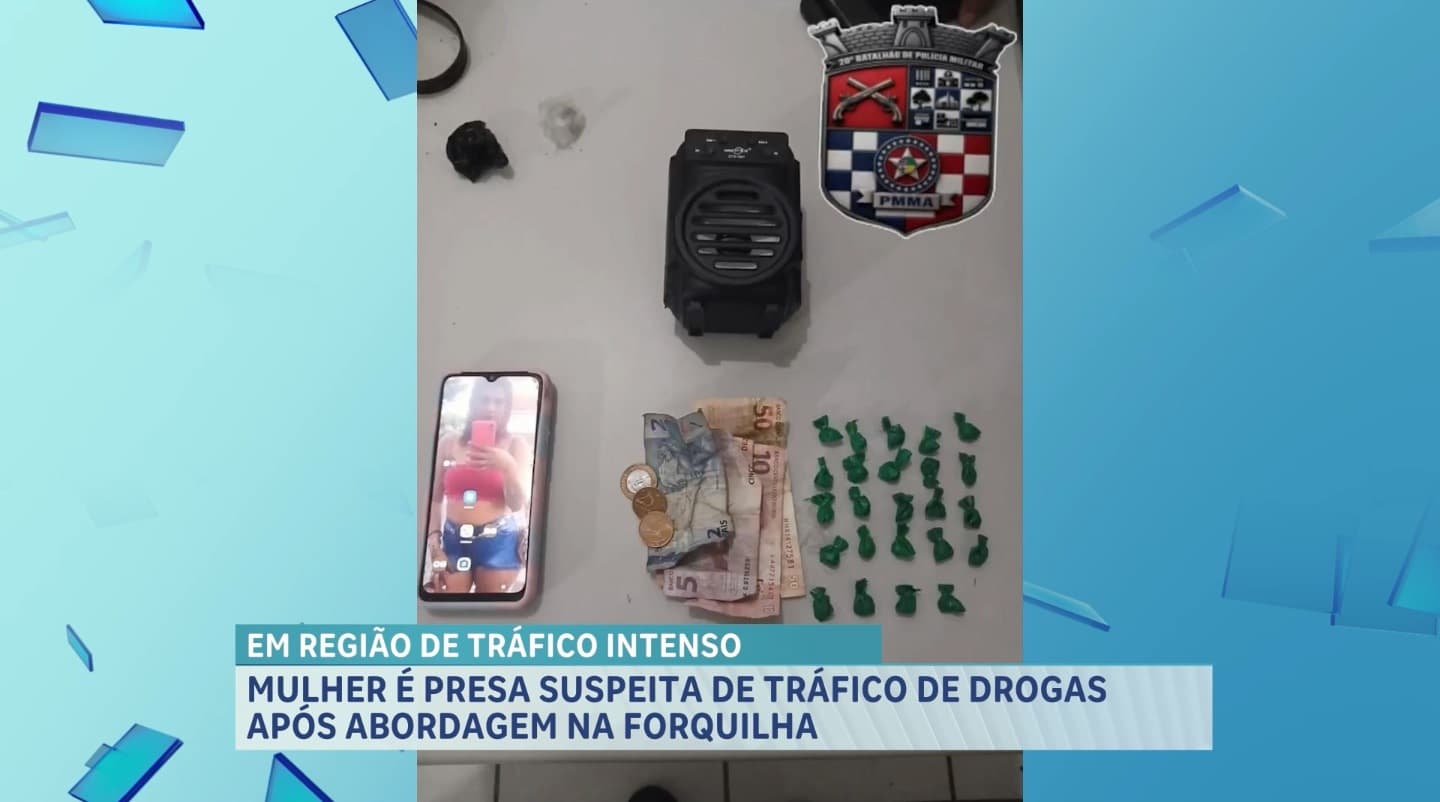 Mulher é presa suspeita de tráfico de drogas na Forquilha