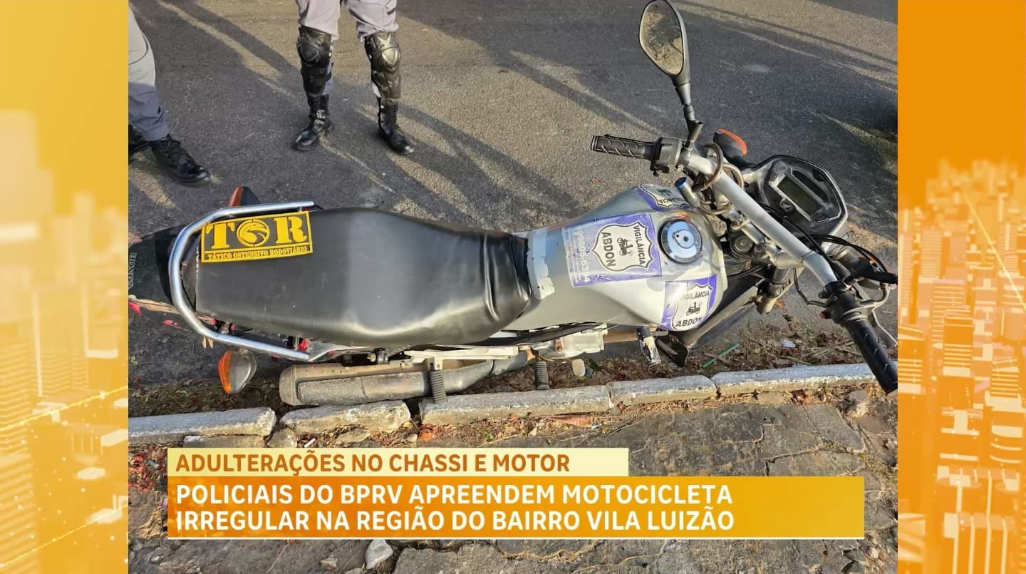 BPRv apreende motocicleta com adulterações em São Luís