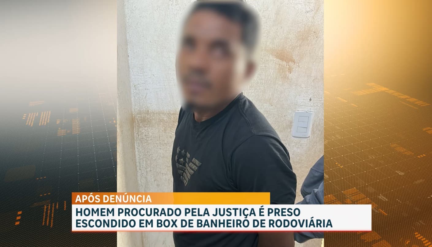 Homem é preso em rodoviária com mandado de prisão em aberto
