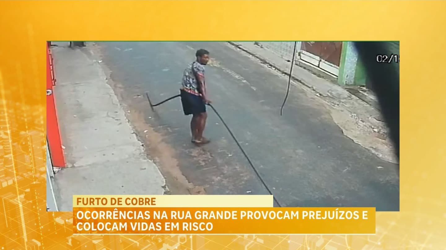 Furto de cabos na Rua Grande é o terceiro caso no Centro em 2 semanas
