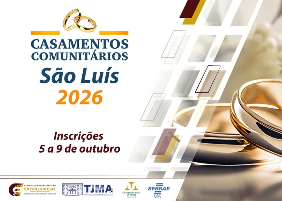 Inscrições para casamento comunitário de São Luís começam nesta segunda-feira (5)