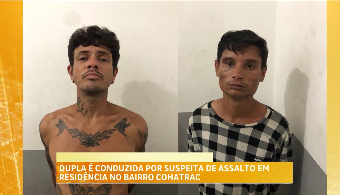 Policia prende dois homens por suspeita de furto em residência