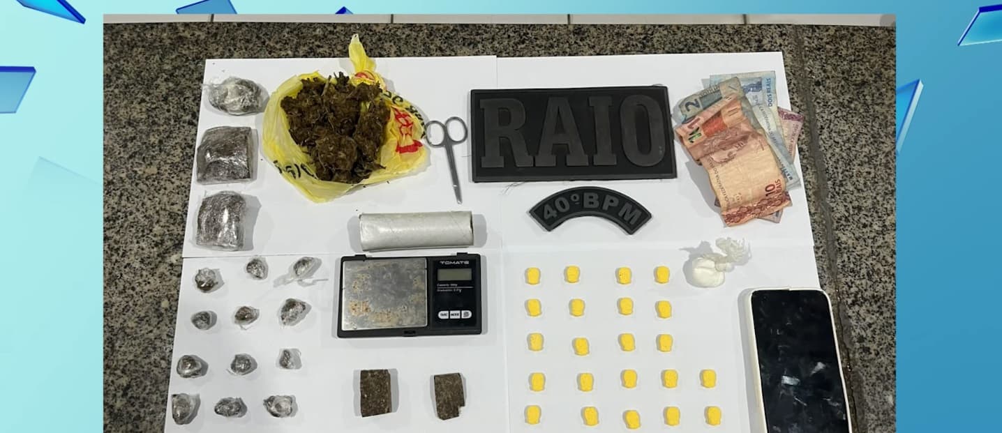 Drogas e materiais análogos ao tráfico são apreendidos no bairro Sol e Mar, em São Luís