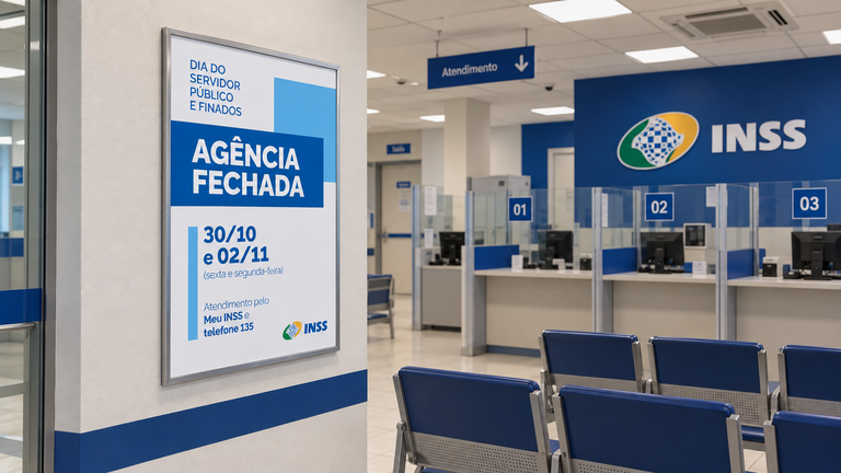 Agências do INSS não abrem nesta sexta (30/10) e nem na próxima segunda (2/11)