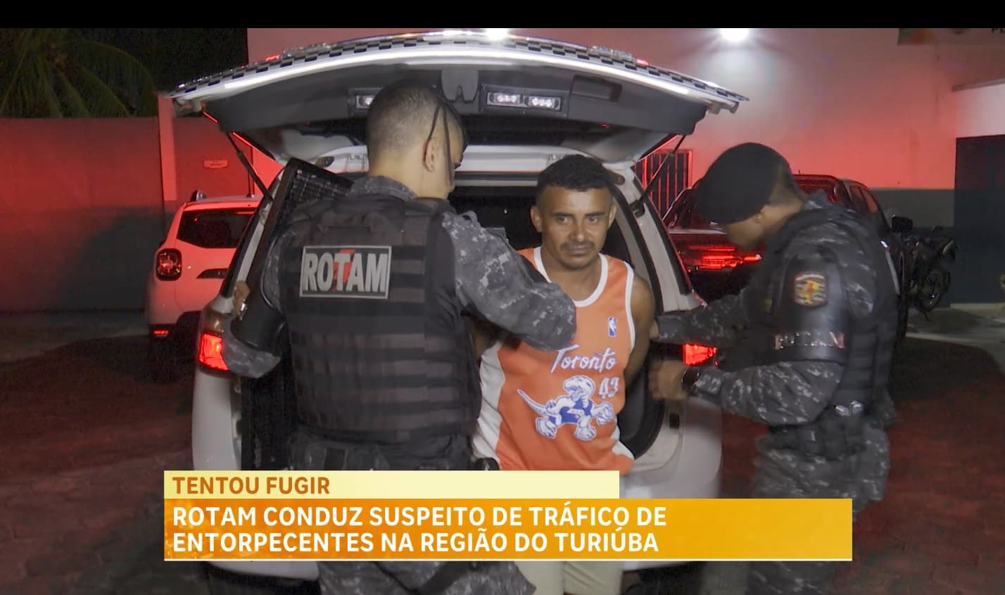 Homem é detido com entorpecentes durante patrulhamento no bairro Turíuba