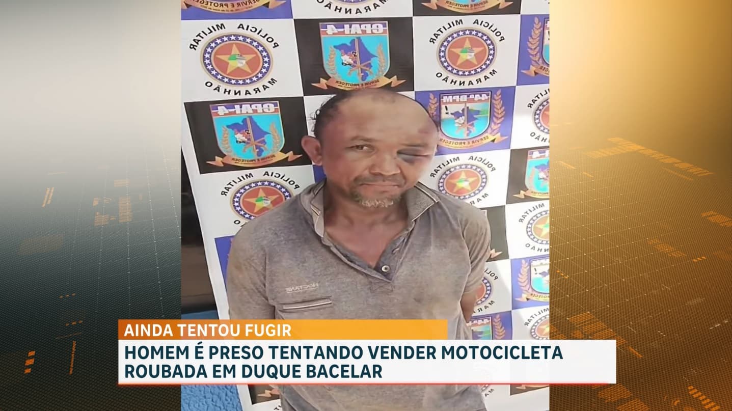 Homem é preso em Duque Bacelar ao tentar vender moto roubada