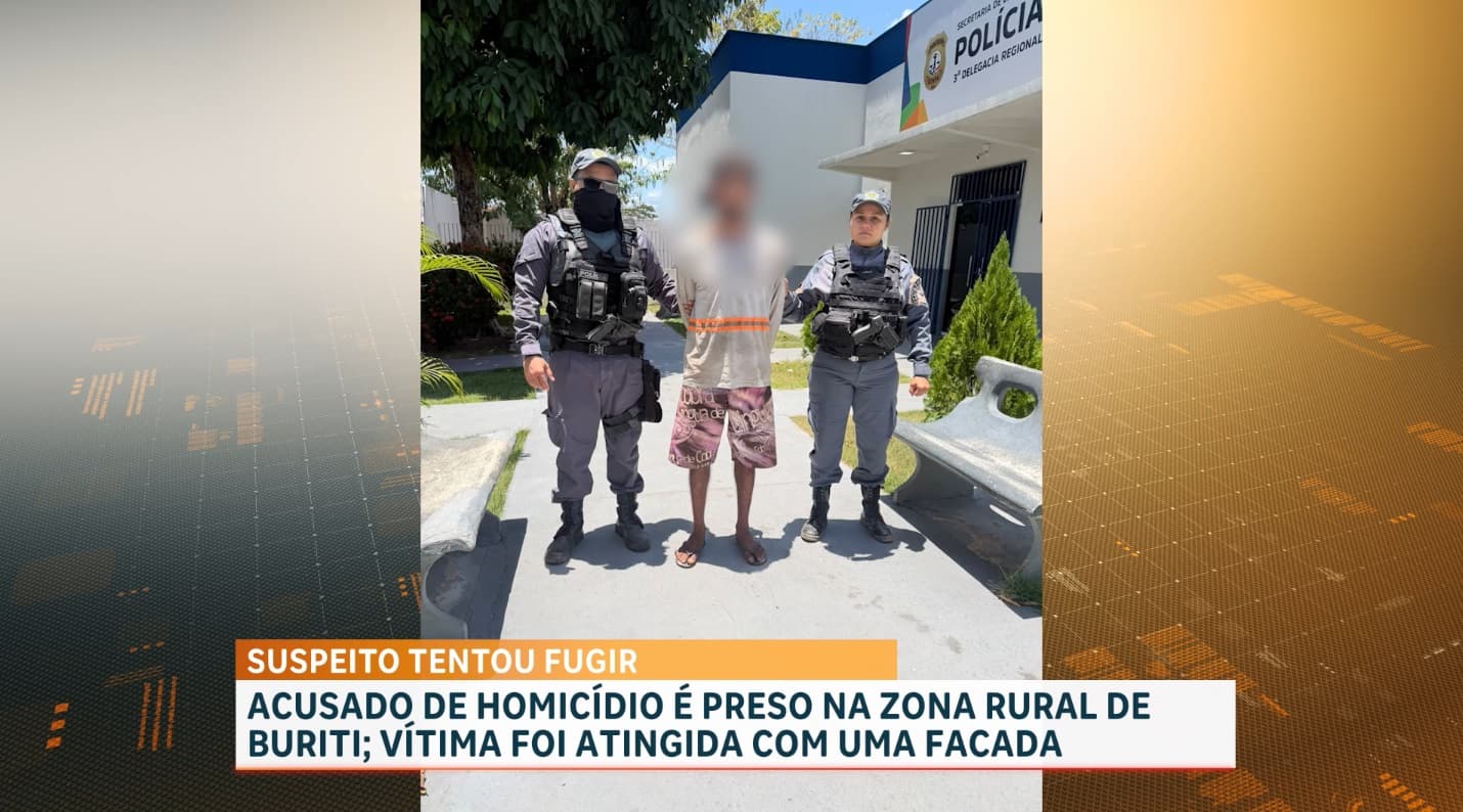 Homem suspeito de homicídio é preso na zona rural de Buriti