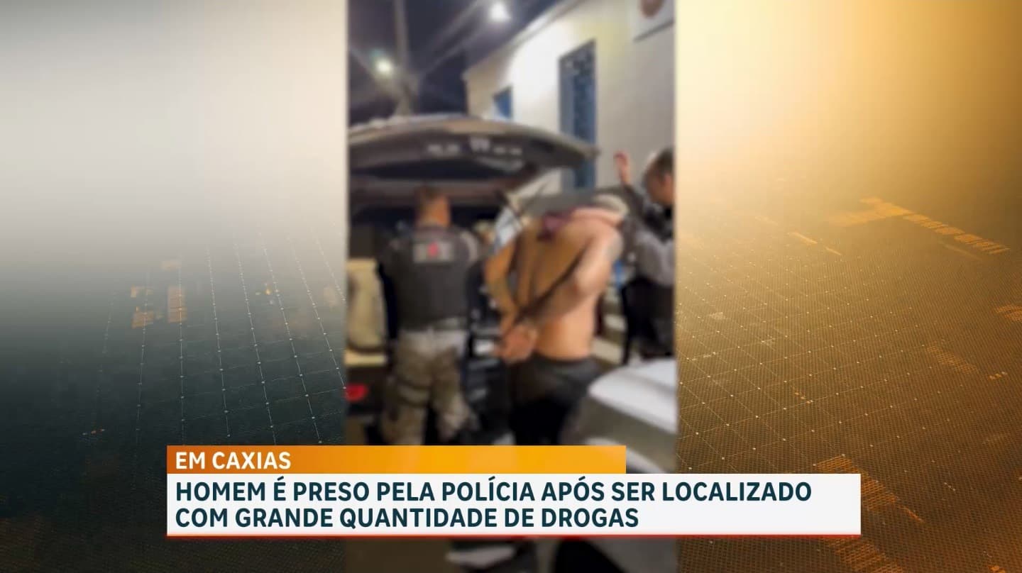 PM apreende arma e drogas após tentativa de fuga de homem em Caxias