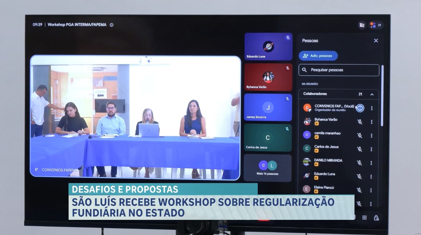 Fapema realiza workshop virtual sobre regularização fundiária no Maranhão