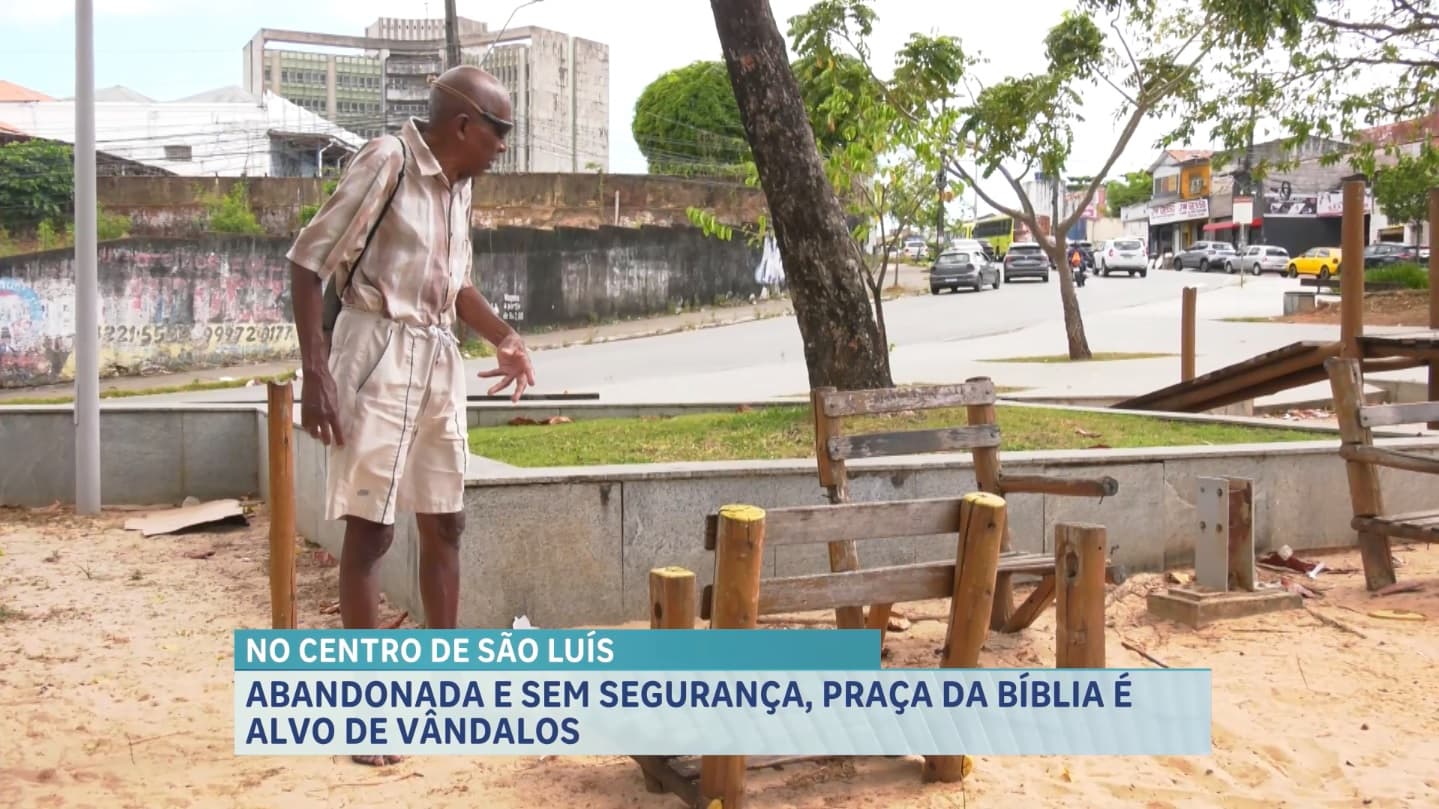 Denúncias apontam vandalismo e descaso na Praça da Bíblia; Prefeitura nega abandono