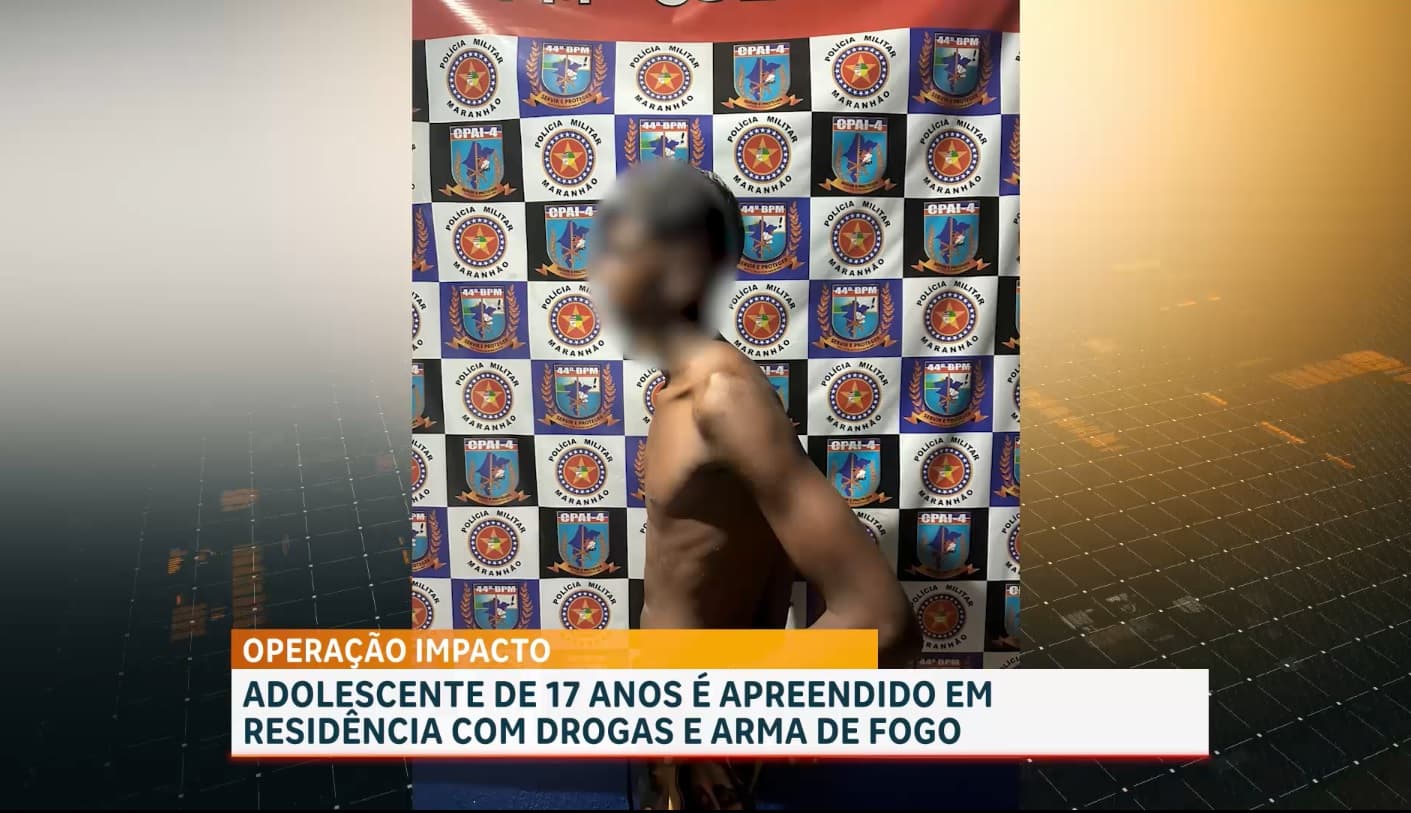 Adolescente é apreendido com drogas e arma de fogo em Coelho Neto