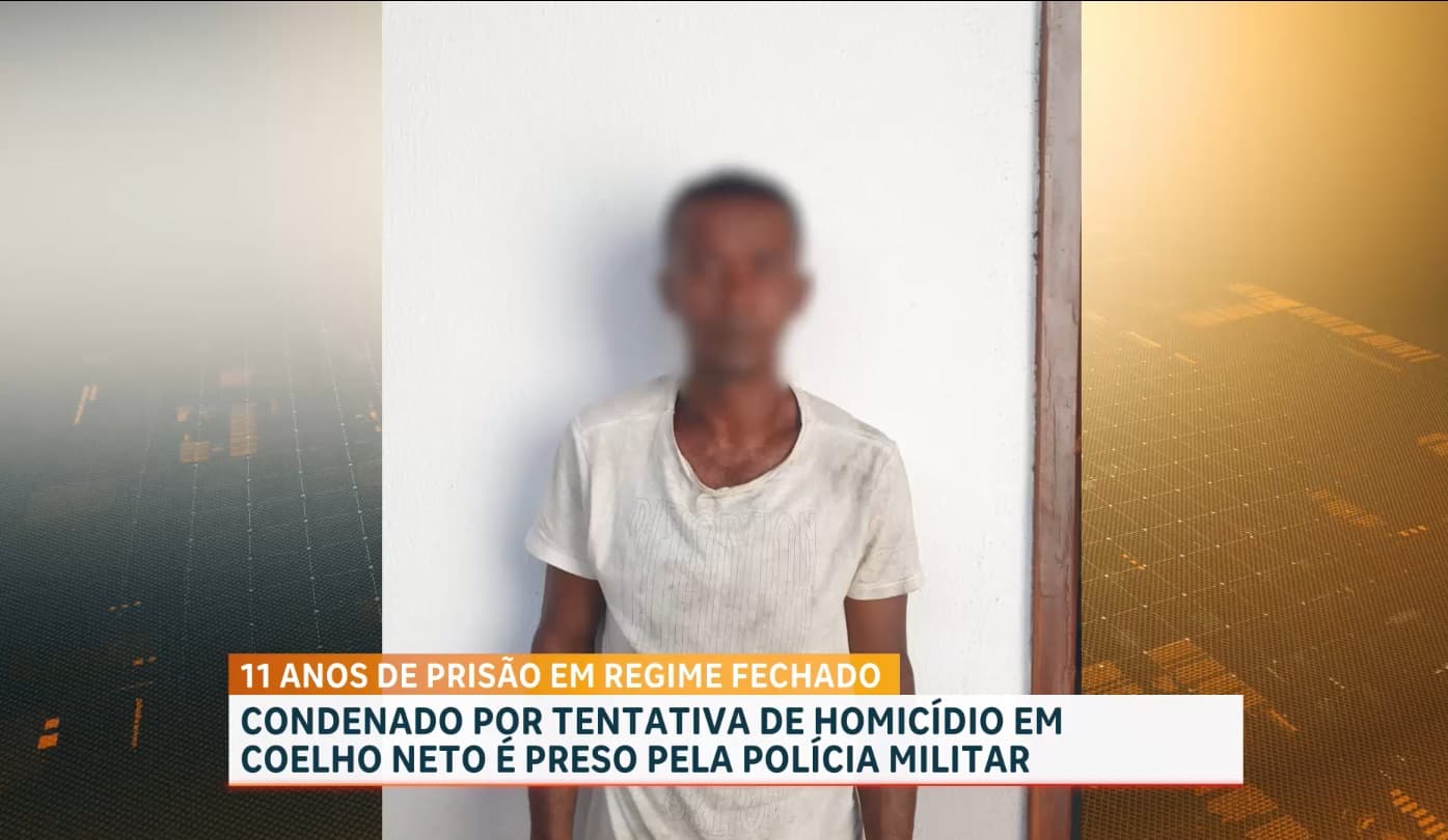 Condenado por tentativa de homicídio em Coelho Neto é preso pela Polícia Militar